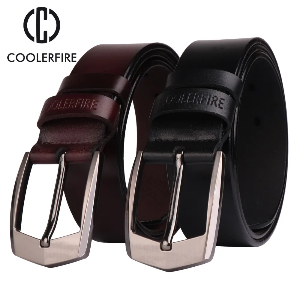 Alternative view of Coolerfire Men High Quality Genuine Leather Belt Luxury Designer Belts Men Cowskin Fashion Strap Male Jeans For Man Cowboy HQ043