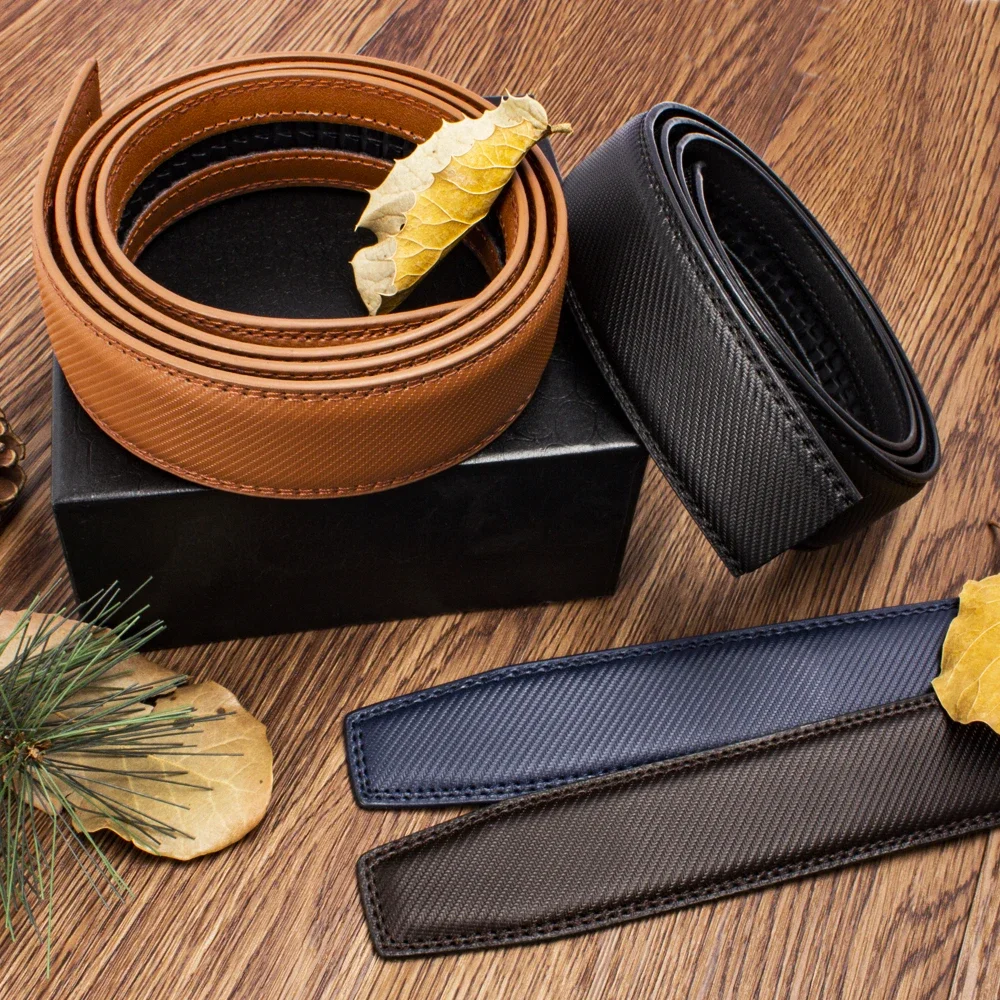 JACNAIP Men Belt Leather Belt  Automatic Genuine Leather Fashion Belts Ratchet Luxury Belts Men's Trouser Belt Belt for Men