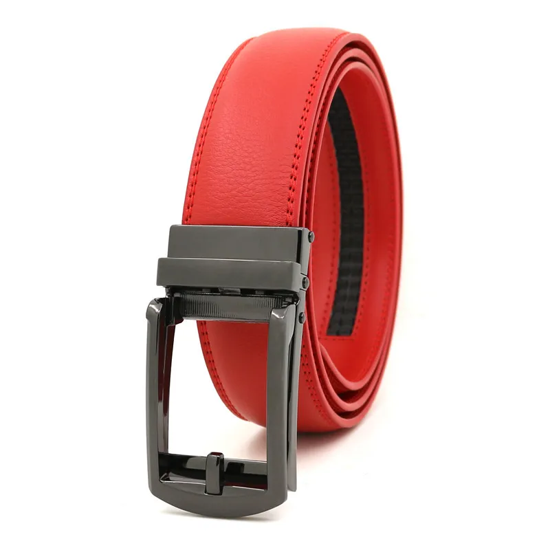 Alternative view of Genuine Leather Men's Belts Alloy Automatic Buckle Cowhide Belts Business Casual Luxury Designer Belt for Men 3.5cm Ceinture