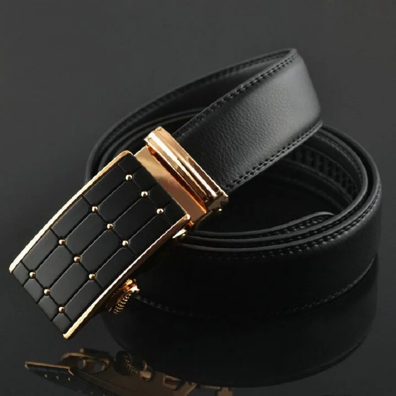 Alternative view of Genuine Leather Automatic Men's Belts Luxury Business Strap Belts for Men Designer Belts Male High Quality Fashion Waistband