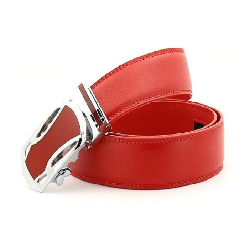 Alternative view of Luxury Brand Men's Belts High Quality Genuine Leather Belts for Men Metal Automatic Buckle Casual Business Male Waistband 3.5cm