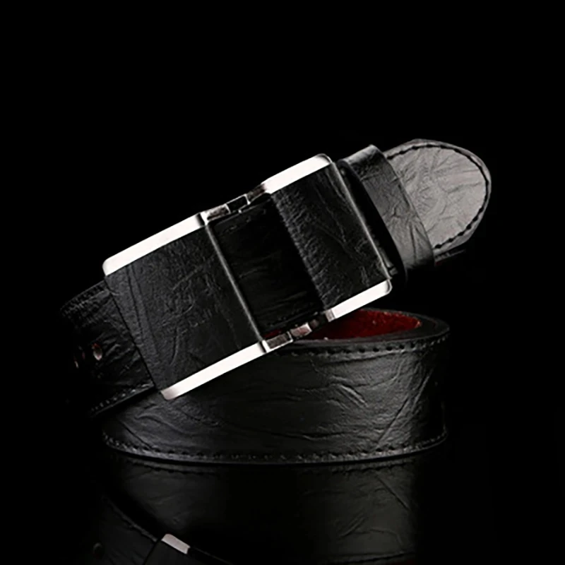 Alternative view of New men's belt korean fashion smooth buckle business casual belt fashion young men's trouser designer luxury brand belts