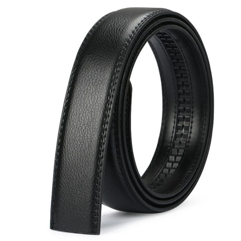 Alternative view of Men's Automatic Buckle Belts No Buckle 3.5cm Belt Body without Buckle High Quality Male PU Leather Strap Jeans Belt Wide