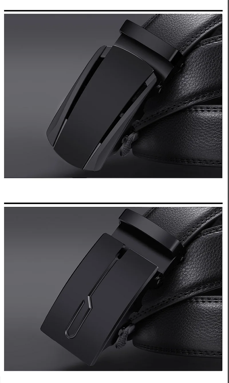 Famous Style Male Metal Automatic Buckle Brand Belt Men Genuine Luxury Leather Men's business Belts for Men Strap dropshipping