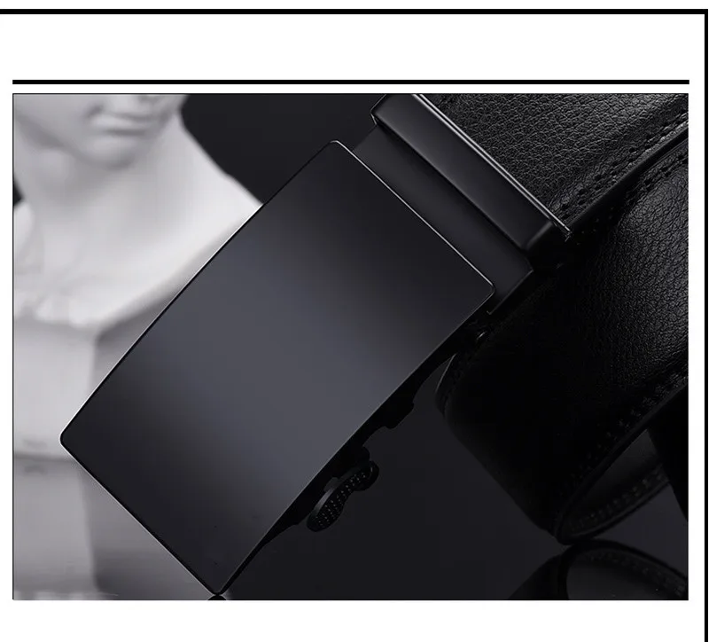 Famous Style Male Metal Automatic Buckle Brand Belt Men Genuine Luxury Leather Men's business Belts for Men Strap dropshipping