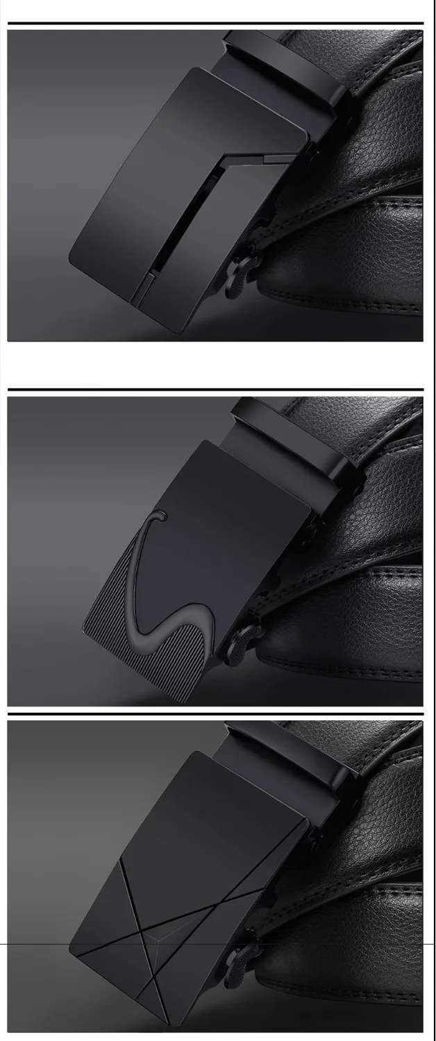 Famous Style Male Metal Automatic Buckle Brand Belt Men Genuine Luxury Leather Men's business Belts for Men Strap dropshipping
