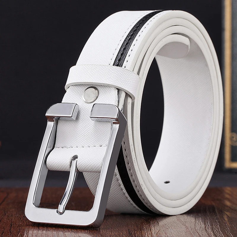 Alternative view of Men’ s Belt Male High Quality Leather Belt Men Male Genuine Leather Strap Luxury Pin Buckle Fancy Vintage Jeans Free Shipping