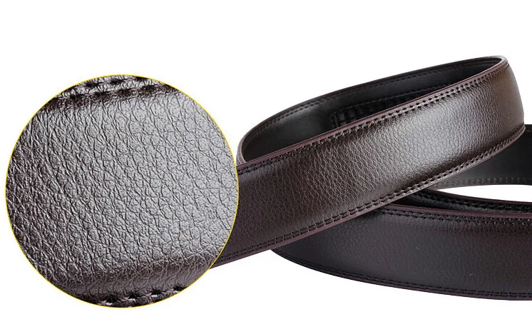 Large Size Belt No Buckle for Automatic Buckle Genuine Leather Belts Without Buckle for Men Women No Buckle 3.5cm Wide 150 160cm