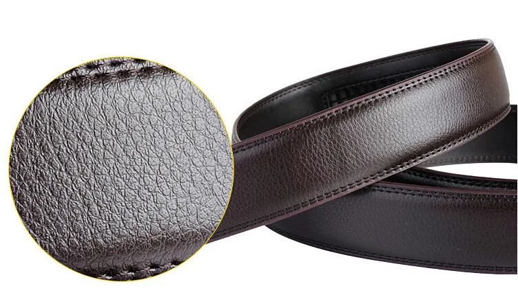 Large Size Belt No Buckle for Automatic Buckle Genuine Leather Belts Without Buckle for Men Women No Buckle 3.5cm Wide 150 160cm