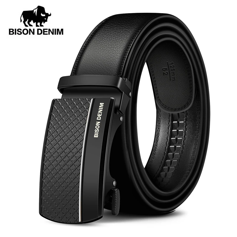 Alternative view of BISON DENIM Genuine Leather Automatic Men Belt Luxury Strap Belt for Men Designer Belts Men High Quality Fashion Belt N71416