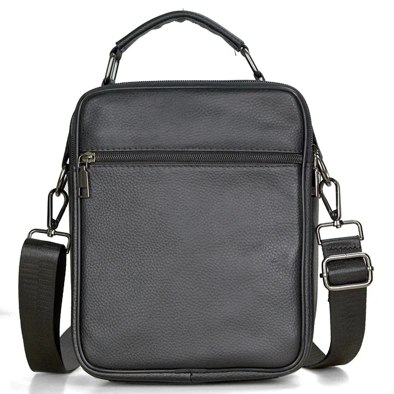 Fashion Men Genuine Leather Handbags Small Men's Shoulder Bag for Tablet High Quality Office Messenger Bags Male Crossbody Bag