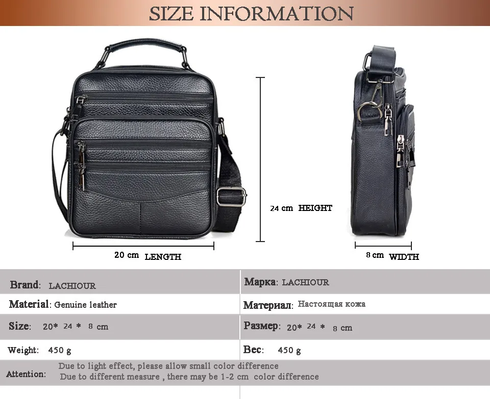 Fashion Men Genuine Leather Handbags Small Men's Shoulder Bag for Tablet High Quality Office Messenger Bags Male Crossbody Bag