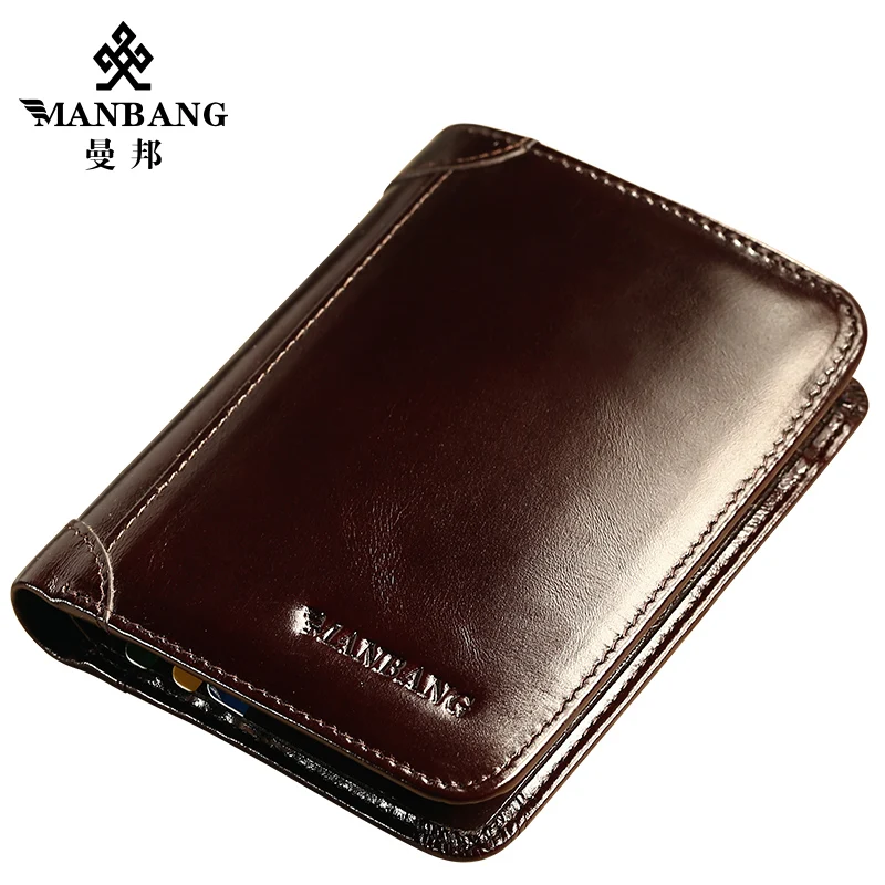 Alternative view of ManBang Classic Style Wallet Genuine Leather Men Wallets Short Male Purse Card Holder Wallet Men Fashion High Quality
