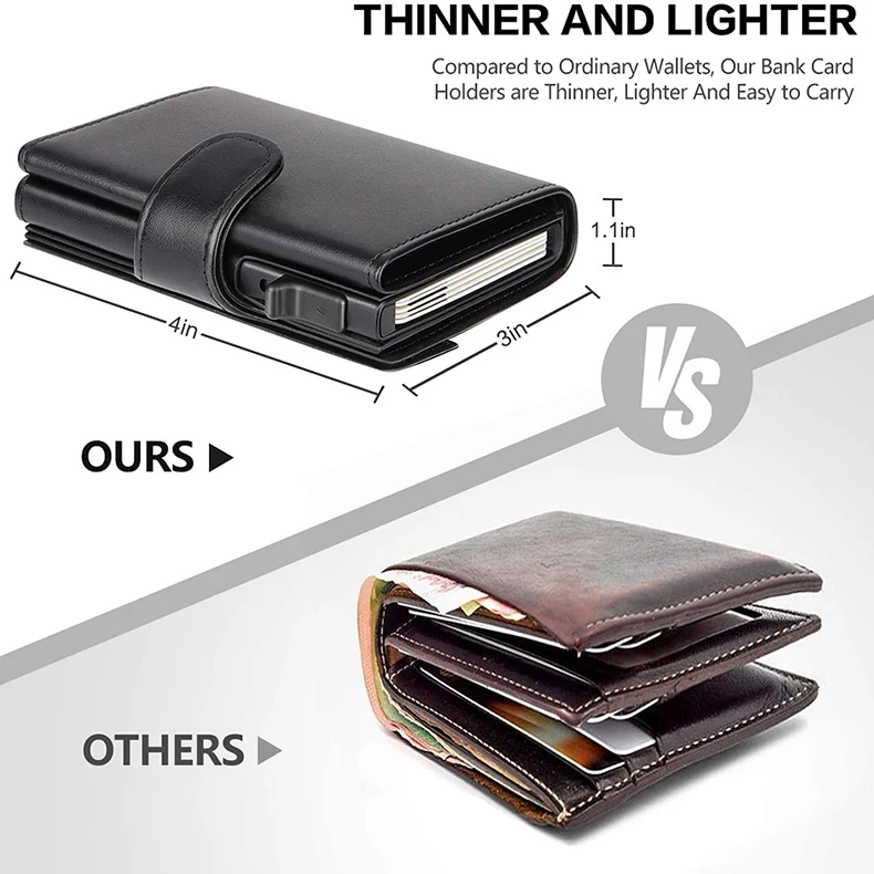 Rfid Credit Card Holder Wallets Men Leather Aluminum Business Bank Cardholder Male Case Minimalist Wallet 2022 Rfid Credit Card Holder Wallets Men Leather Aluminum Business Bank Cardholder Male Case Minimalist Wallet 2022