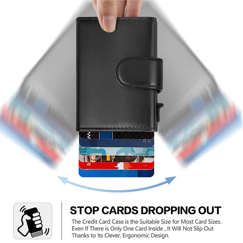 Rfid Credit Card Holder Wallets Men Leather Aluminum Business Bank Cardholder Male Case Minimalist Wallet 2022 Rfid Credit Card Holder Wallets Men Leather Aluminum Business Bank Cardholder Male Case Minimalist Wallet 2022