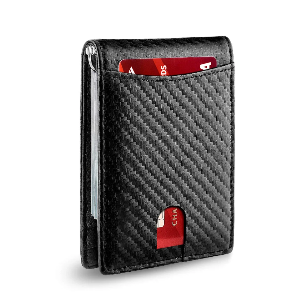 Rfid Genuine Leather Men Wallets Money Bag Slim Thin Card Holder Wallet Carbon Fiber Male Small Short Purse Black Walet Billfold Rfid Genuine Leather Men Wallets Money Bag Slim Thin Card Holder Wallet Carbon Fiber Male Small Short Purse Black Walet Billfold