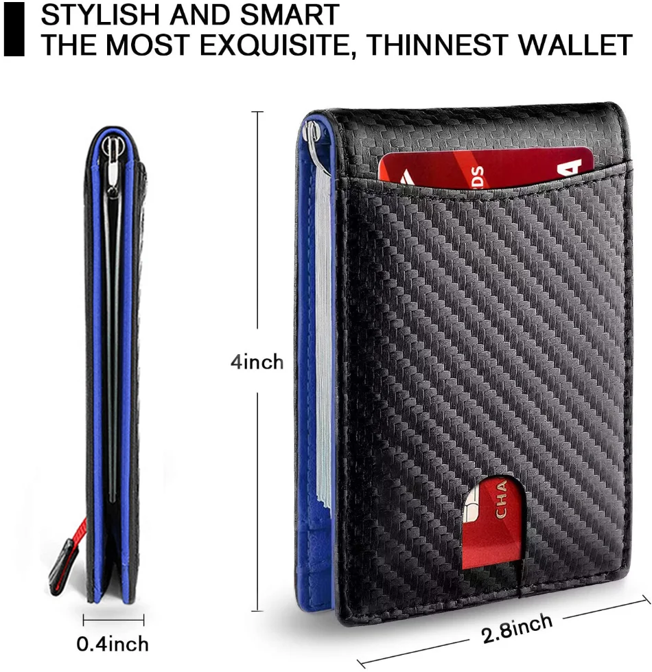 Rfid Genuine Leather Men Wallets Money Bag Slim Thin Card Holder Wallet Carbon Fiber Male Small Short Purse Black Walet Billfold Rfid Genuine Leather Men Wallets Money Bag Slim Thin Card Holder Wallet Carbon Fiber Male Small Short Purse Black Walet Billfold