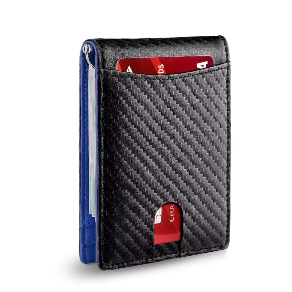 Rfid Genuine Leather Men Wallets Money Bag Slim Thin Card Holder Wallet Carbon Fiber Male Small Short Purse Black Walet Billfold Rfid Genuine Leather Men Wallets Money Bag Slim Thin Card Holder Wallet Carbon Fiber Male Small Short Purse Black Walet Billfold