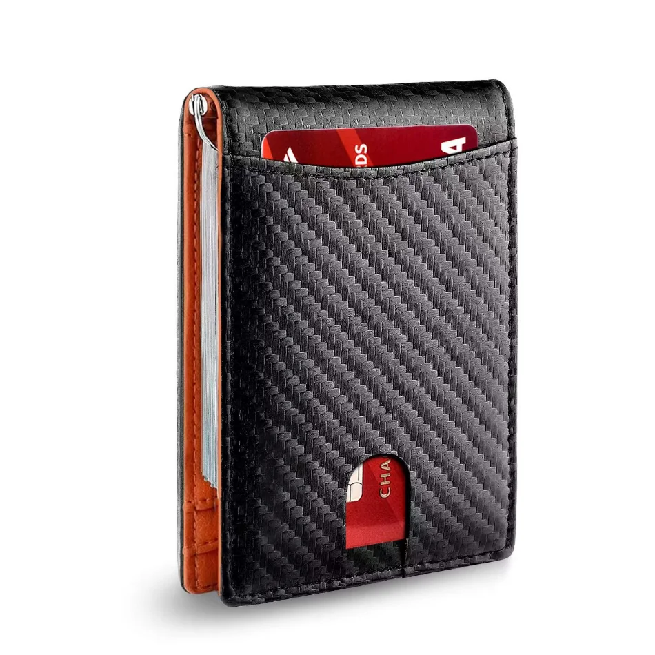 Rfid Genuine Leather Men Wallets Money Bag Slim Thin Card Holder Wallet Carbon Fiber Male Small Short Purse Black Walet Billfold Rfid Genuine Leather Men Wallets Money Bag Slim Thin Card Holder Wallet Carbon Fiber Male Small Short Purse Black Walet Billfold