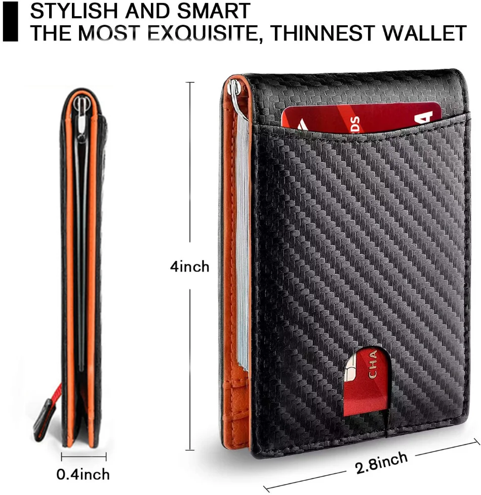 Rfid Genuine Leather Men Wallets Money Bag Slim Thin Card Holder Wallet Carbon Fiber Male Small Short Purse Black Walet Billfold Rfid Genuine Leather Men Wallets Money Bag Slim Thin Card Holder Wallet Carbon Fiber Male Small Short Purse Black Walet Billfold