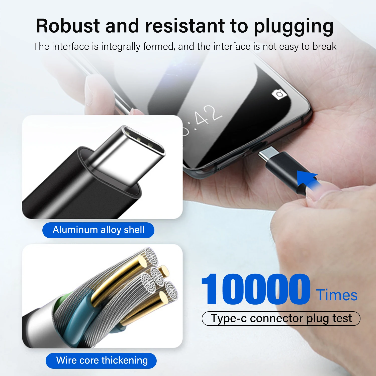USB 3.2 Gen 2 USB Type C Cable For Macbook Air Pro Samsung Xiaomi PD 100W 5A Data Charger Thunderbolt 3 4 Video Wire 2m 3m 5m 4K
