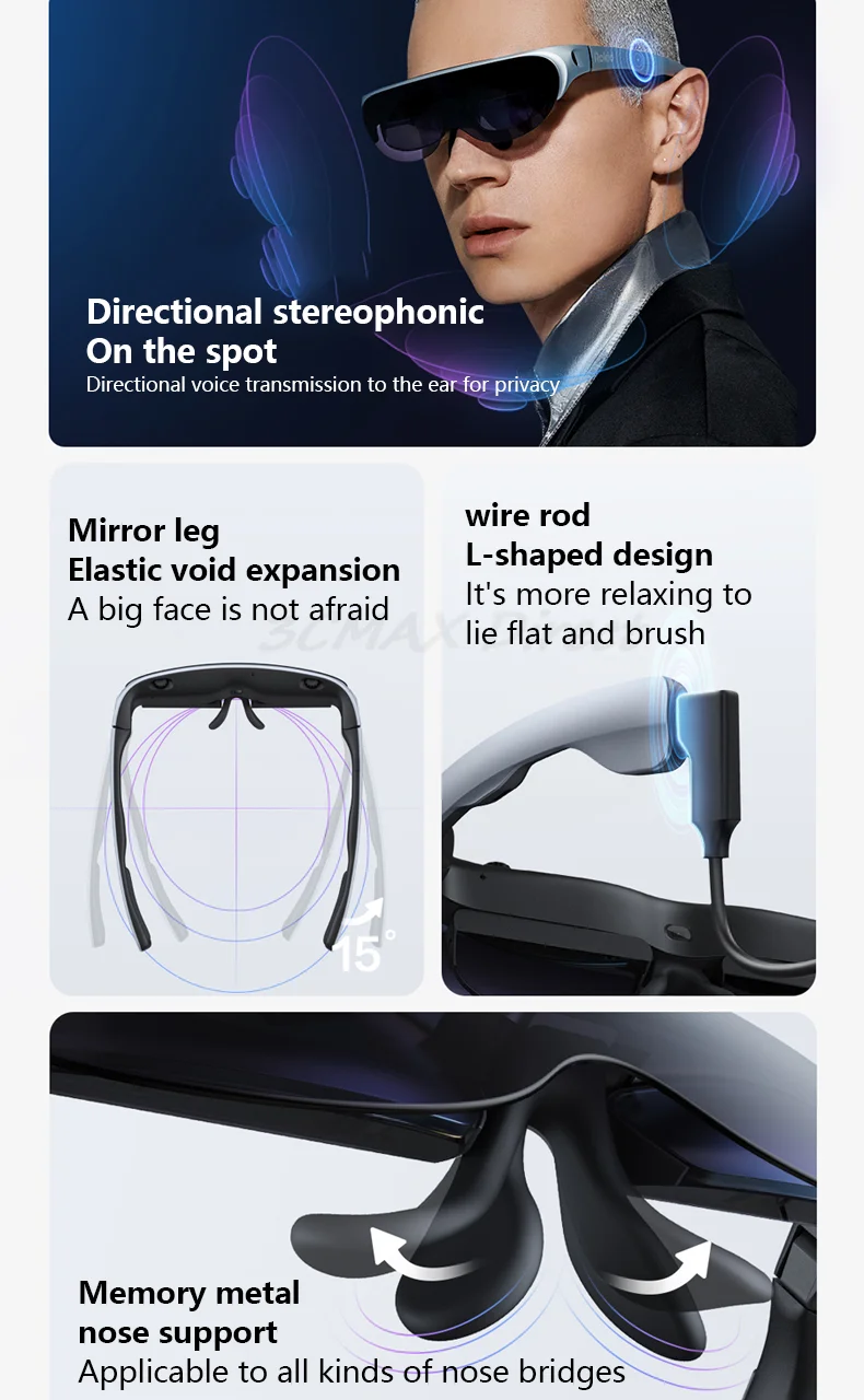 Rokid Air 3D AR Glasses Foldable VR Smart Glasses 120