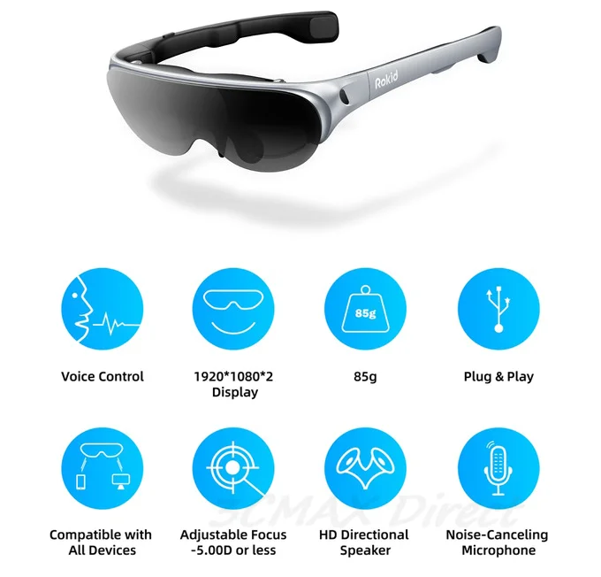 Rokid Air 3D AR Glasses Foldable VR Smart Glasses 120