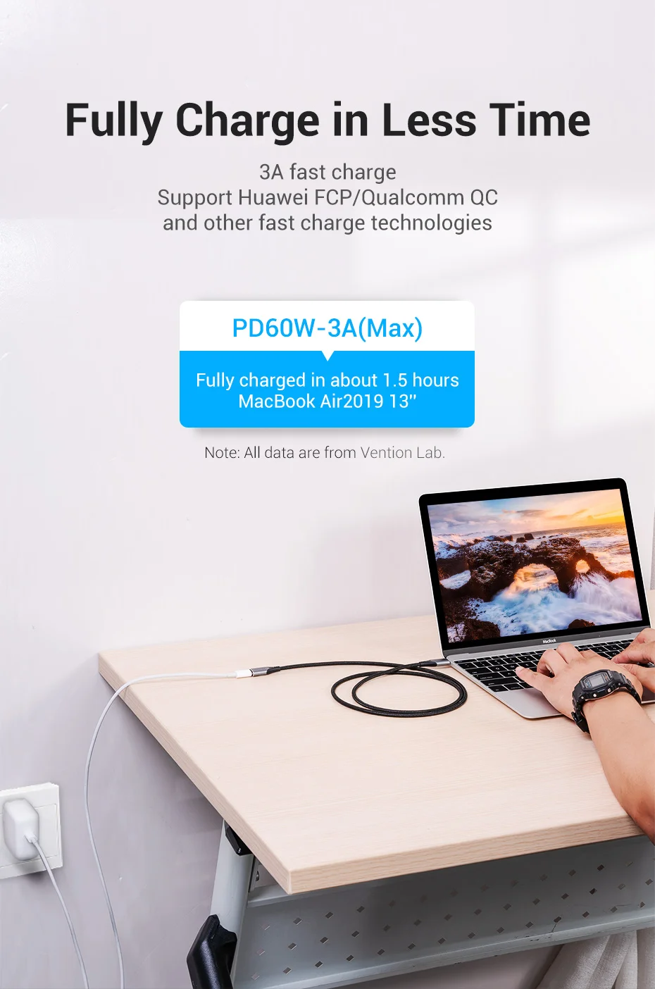 Vention USB C Extension Cable Type C Extender Cord 4K Thubderbolt 3 Male to Female Cable for MacBook Pro USB 3.1 Extension Cable Vention USB C Extension Cable Type C Extender Cord 4K Thubderbolt 3 Male to Female Cable for MacBook Pro USB 3.1 Extension Cable