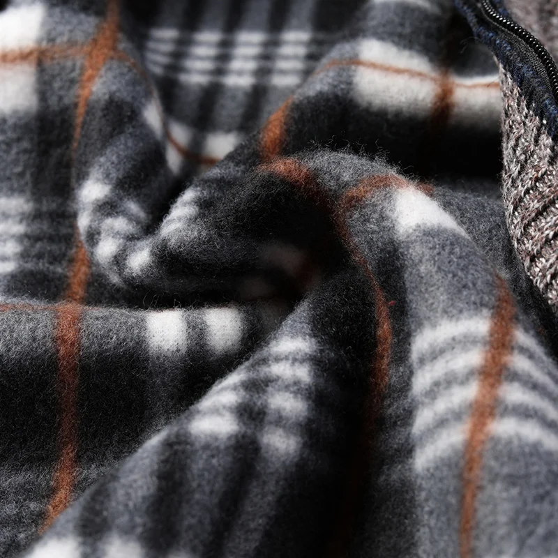 Alternative view of Autumn Winter Warm Cardigan Men Fleece Sweaters Full Zip Jackets Slim Fit Luxury Brand Knitted Sweater Coat American Jersey