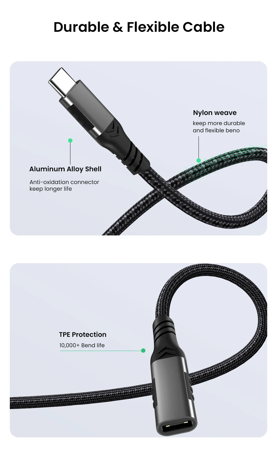 Extra 3M 10FT Female USB Type C 3.1 Cable 100W USBC 10Gbps 4K Video Cord Compatible with USB C Docking/Dell XPS/Magsafe Charger Extra 3M 10FT Female USB Type C 3.1 Cable 100W USBC 10Gbps 4K Video Cord Compatible with USB C Docking/Dell XPS/Magsafe Charger