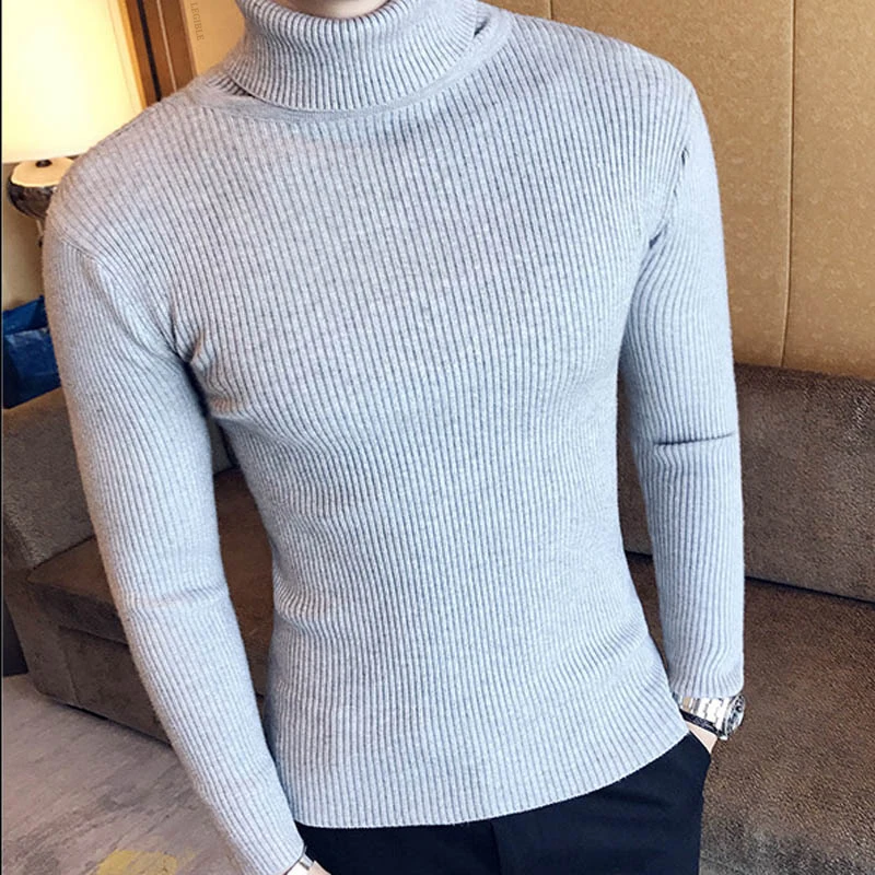 Mens Turtleneck Sweaters Winter Warm Knit Pullover Korean Cotton Solid Color Casual Slim Sweater Male Clothing Bottoming Shirt Mens Turtleneck Sweaters Winter Warm Knit Pullover Korean Cotton Solid Color Casual Slim Sweater Male Clothing Bottoming Shirt