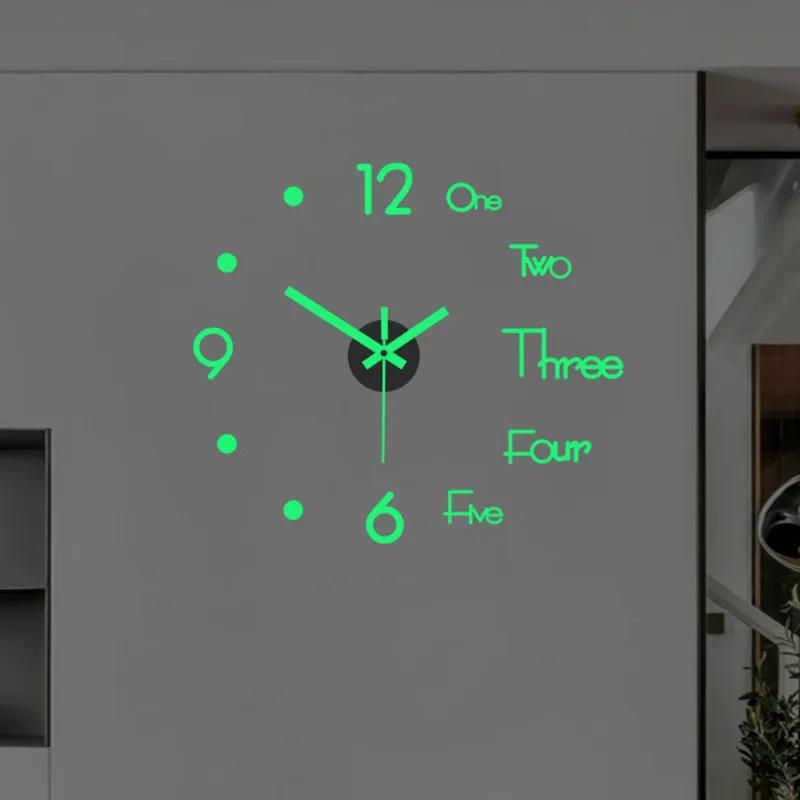 2023 Modern Design Large Wall Clock 3D DIY Quartz Clocks Fashion Watches Acrylic Mirror Stickers Living Room Home Decor Horloge