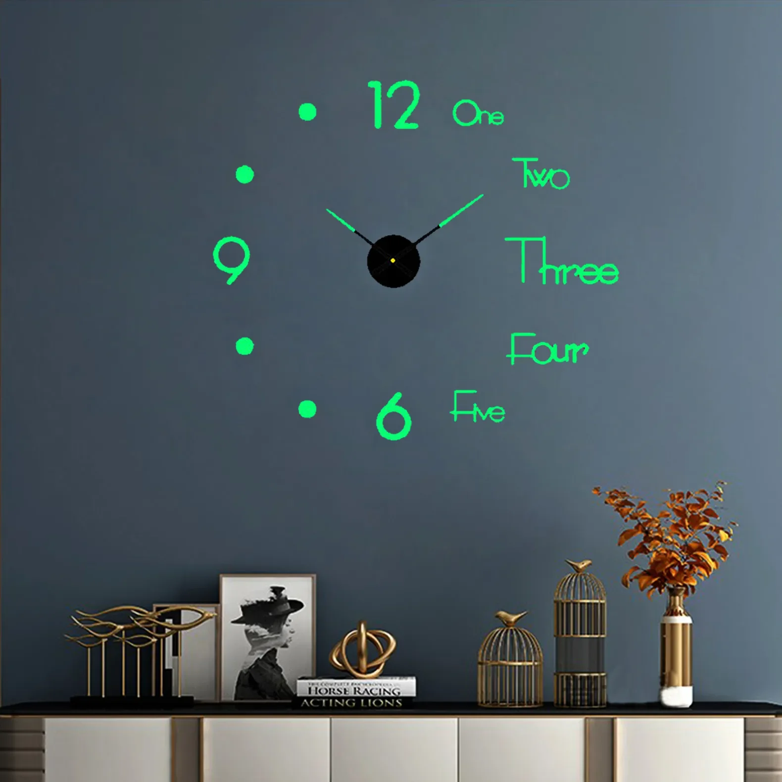 2023 Modern Design Large Wall Clock 3D DIY Quartz Clocks Fashion Watches Acrylic Mirror Stickers Living Room Home Decor Horloge