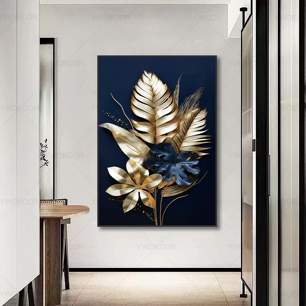 Luxury Black Golden Plant Leaf Canvas Poster Print Modern Home Abstract Wall Art Painting Living Room Decor Gift Luxury Black Golden Plant Leaf Canvas Poster Print Modern Home Abstract Wall Art Painting Living Room Decor Gift