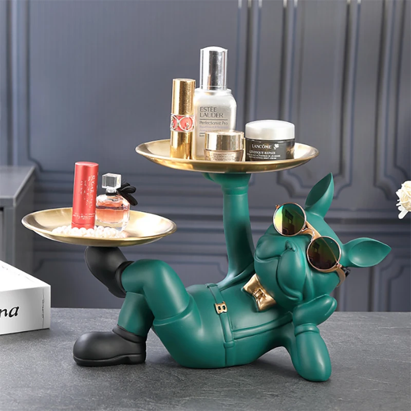 Alternative view of Bulldog Animal Figurines Cool Dog Statue Sculpture Living  Study Room Bedroom Decor Home Interior Decoration Accessories