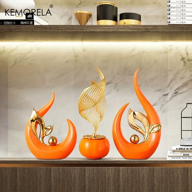 Alternative view of Ceramic Statue Nordic Creative Light Luxury Living Room Decoration Sculptures and Figurines Office Desk Accessories Room Decor