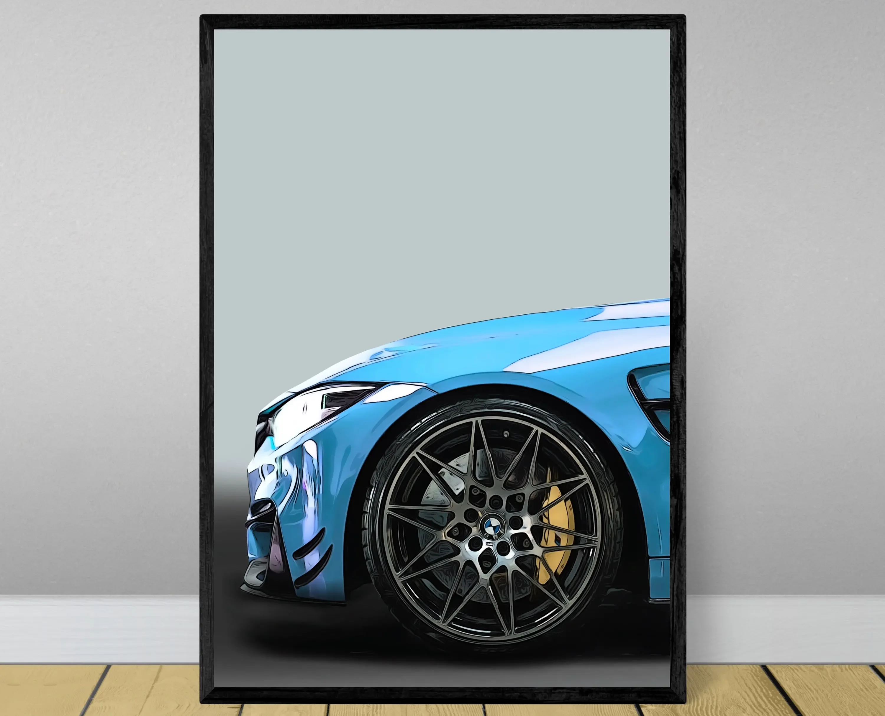 Trio Modern Sports Aesthetic Wall Art M4 SuperCar HD Canvas Painting Posters and Prints Home Bedroom Living Room Decoration
