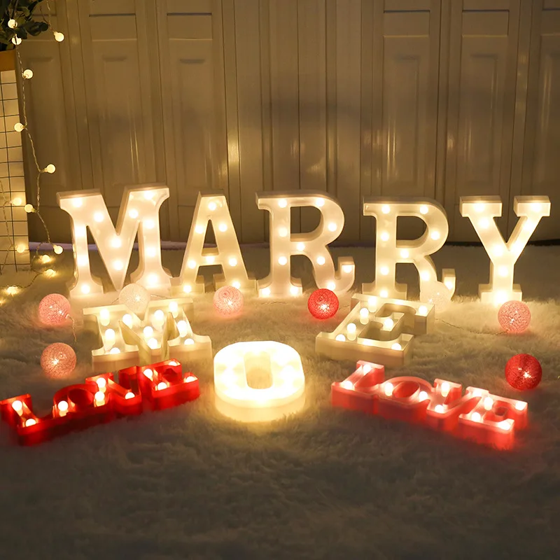 Luxury Alphabet Letter LED Lights Luminous Number Lamp Battery Night Light for Home Wedding Birthday Christmas Party Decoration Luxury Alphabet Letter LED Lights Luminous Number Lamp Battery Night Light for Home Wedding Birthday Christmas Party Decoration