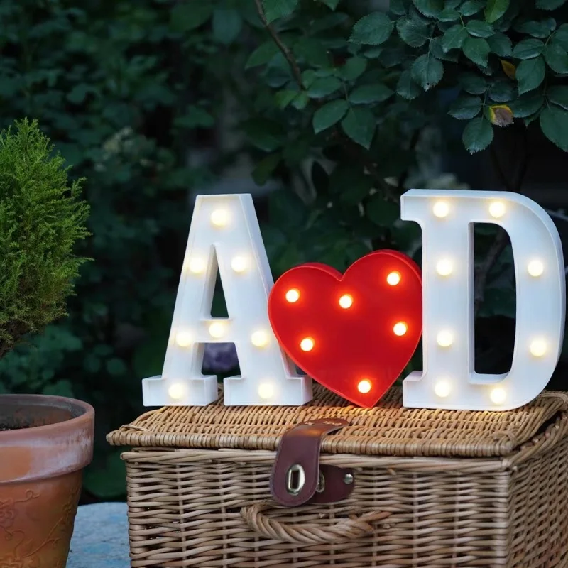 Luxury Alphabet Letter LED Lights Luminous Number Lamp Battery Night Light for Home Wedding Birthday Christmas Party Decoration Luxury Alphabet Letter LED Lights Luminous Number Lamp Battery Night Light for Home Wedding Birthday Christmas Party Decoration