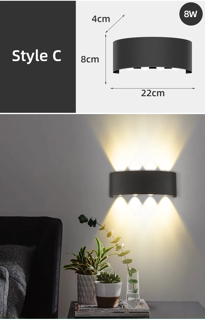 Decor Wall Light LED Interior Lamps Sconce Waterproof External Stairs Lighting Bedroom Living Fixture Home Decorative Lamp Wall