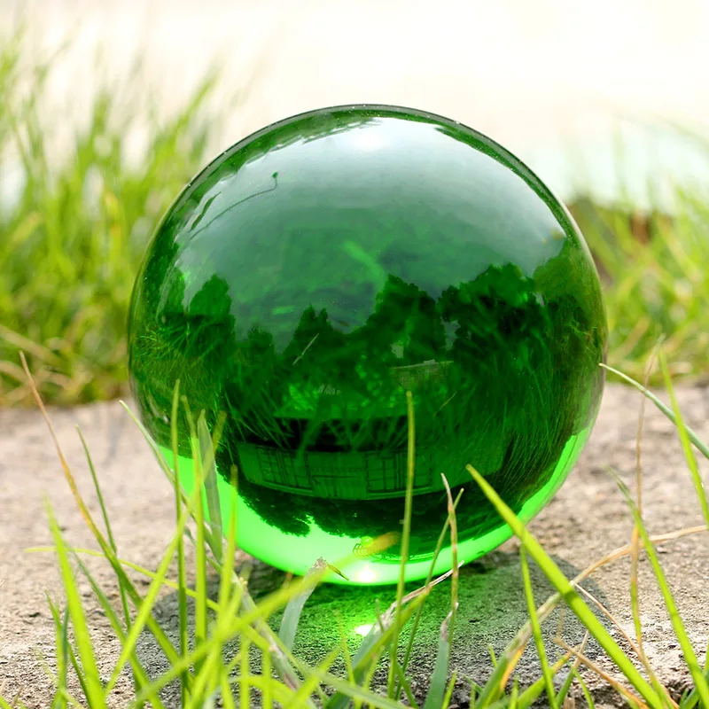 30mm-100mm Crystal Ball Quartz Glass Green Ball Spheres Glass Ball Photography Balls Crystal Craft Decor Feng Shui