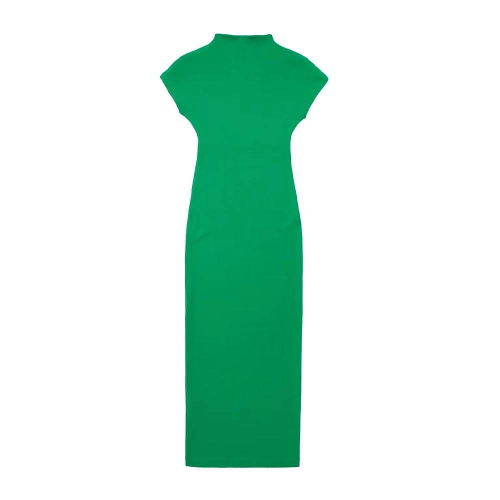 TRAF Women Fashion Fitted Knit Midi Dress Vintage O Neck Short Sleeve Female Dresses Vestidos Mujer TRAF Women Fashion Fitted Knit Midi Dress Vintage O Neck Short Sleeve Female Dresses Vestidos Mujer