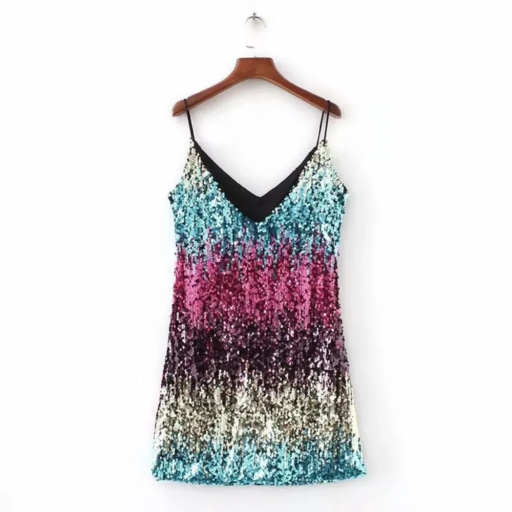 Mini Women Clothing Sexy Vintage Summer Dress for Women Y2k Fashion Elegant Party wear Casual Bling