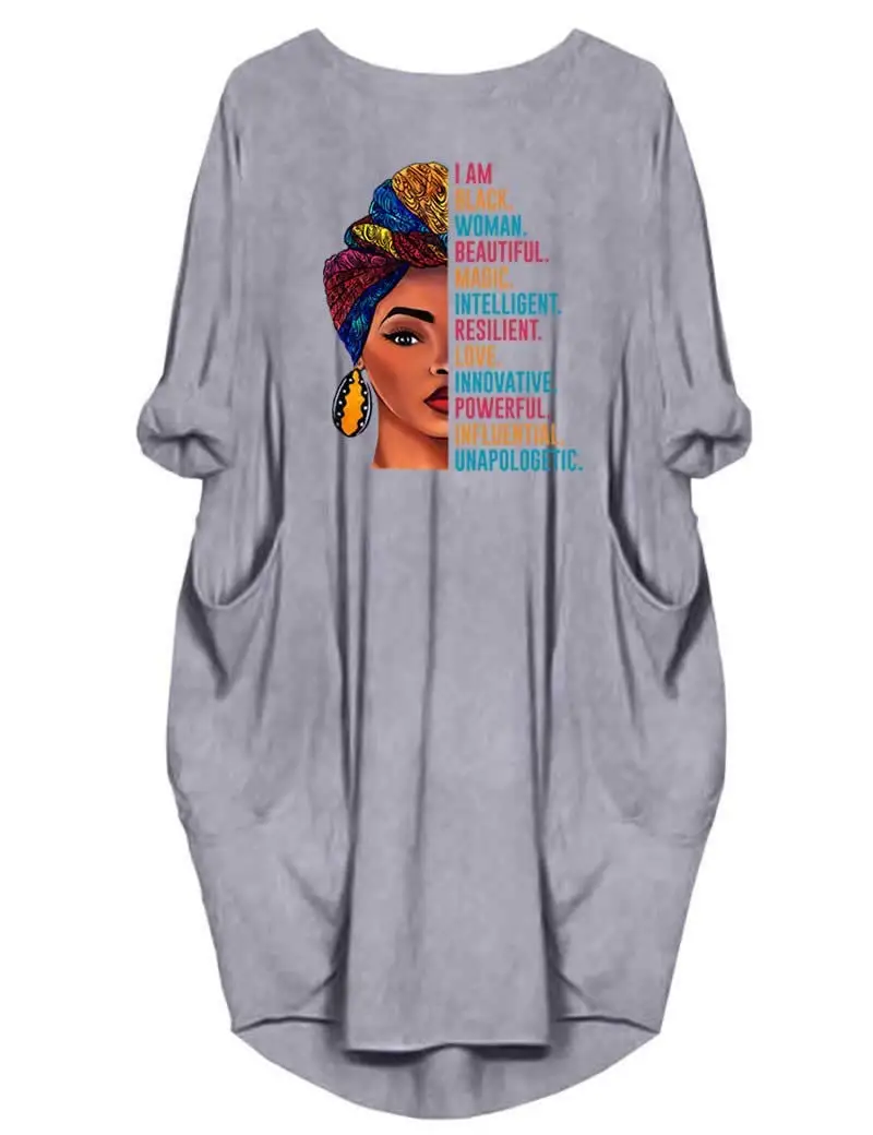 Alternative view of Plus Size Women Short Sleeve O-Neck Loose Casual Dresses