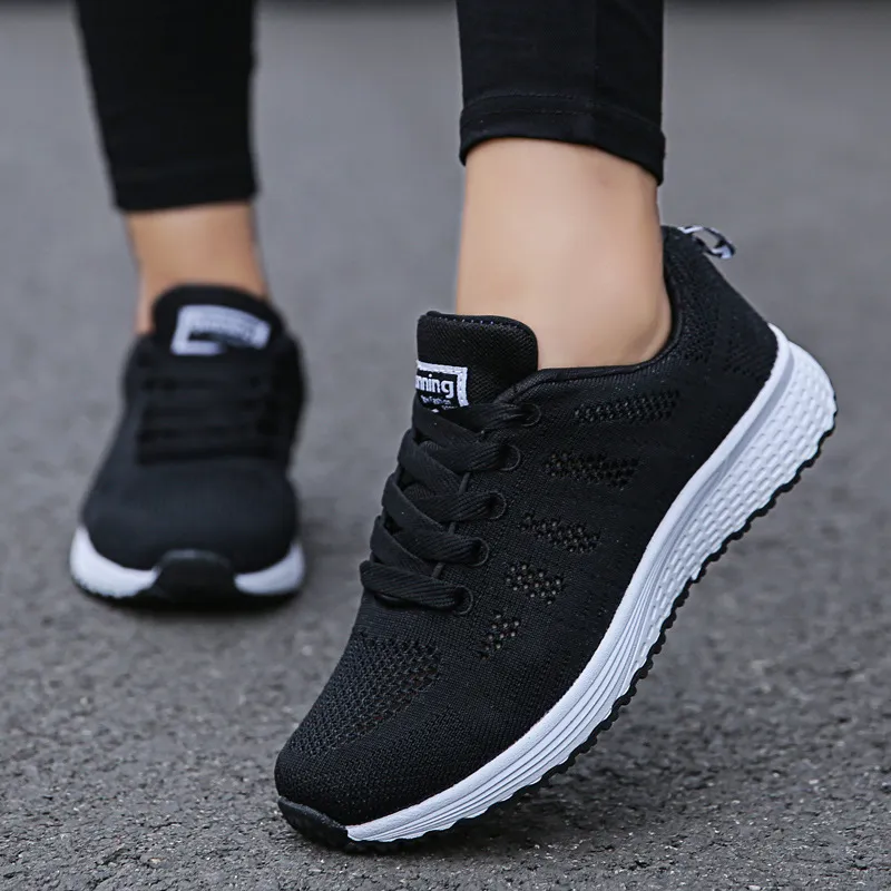 Alternative view of Women Casual Shoes Fashion Breathable Walking Mesh Flat Shoes Sneakers Women 2021 Gym Vulcanized Shoes White Female Footwear