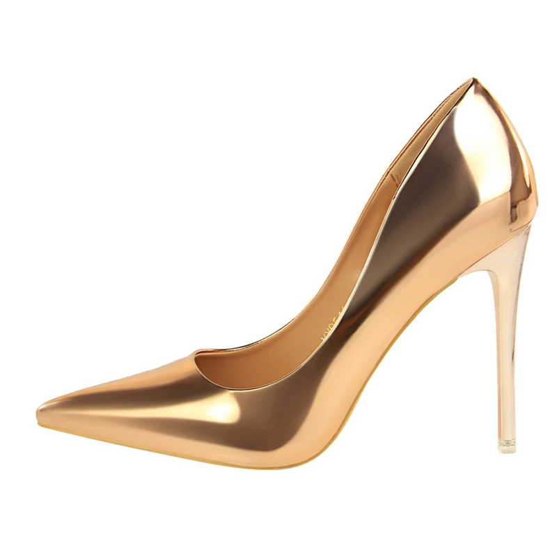 Women Metallic Leather Pumps 7.5cm 10.5cm High Heels Lady Stiletto Low Heels Wedding Bridal Silver Gold Sparkly Quality Shoes Women Metallic Leather Pumps 7.5cm 10.5cm High Heels Lady Stiletto Low Heels Wedding Bridal Silver Gold Sparkly Quality Shoes
