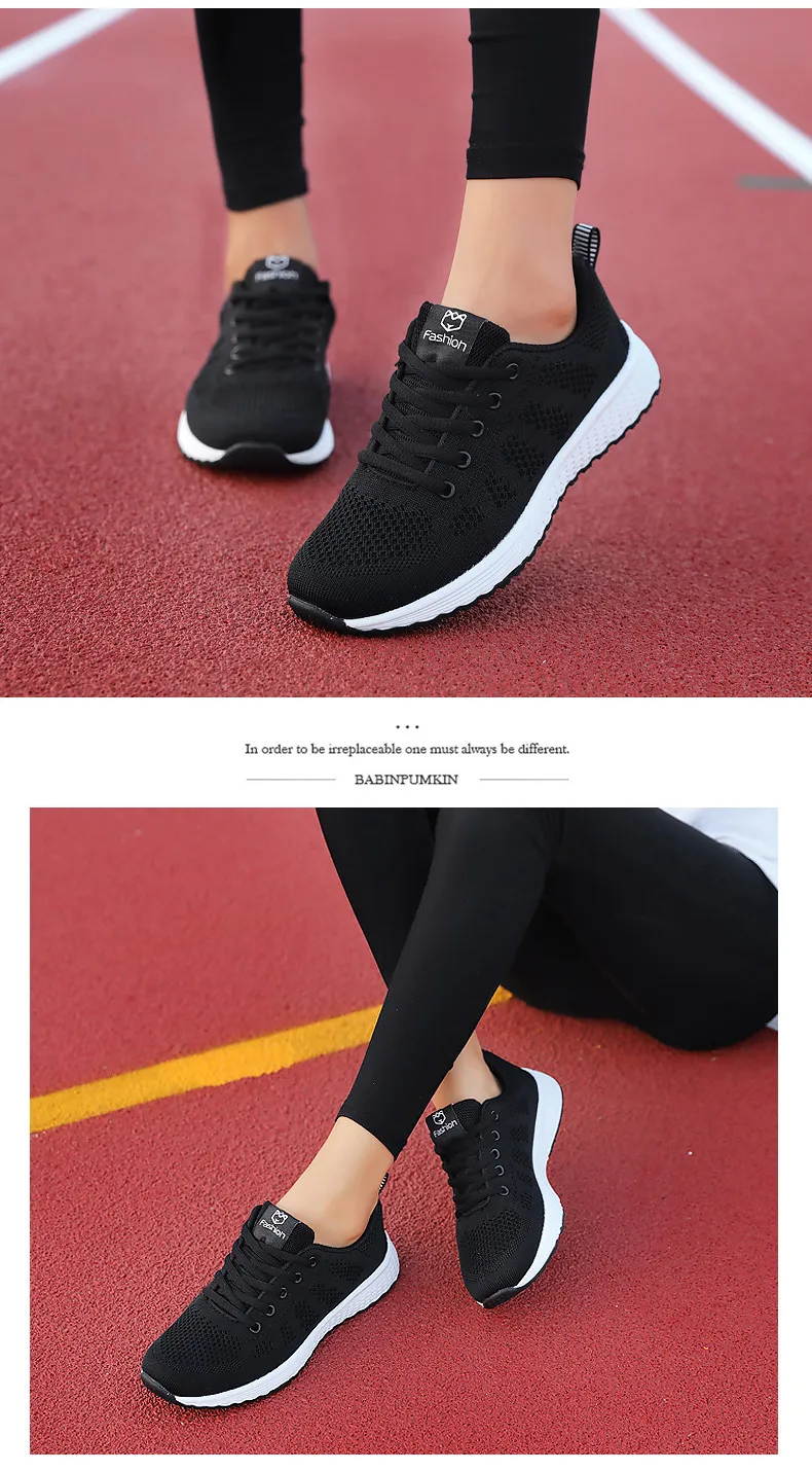 Women Casual Shoes Breathable Walking Mesh Lace Up Flat Shoes Sneakers Women Tenis Feminino Pink Black White Women Casual Shoes Breathable Walking Mesh Lace Up Flat Shoes Sneakers Women Tenis Feminino Pink Black White