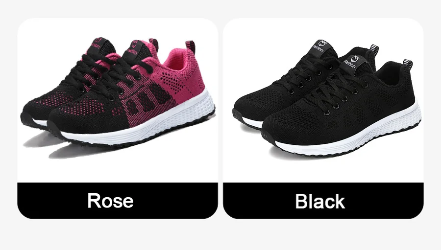 Women Casual Shoes Breathable Walking Mesh Lace Up Flat Shoes Sneakers Women Tenis Feminino Pink Black White Women Casual Shoes Breathable Walking Mesh Lace Up Flat Shoes Sneakers Women Tenis Feminino Pink Black White