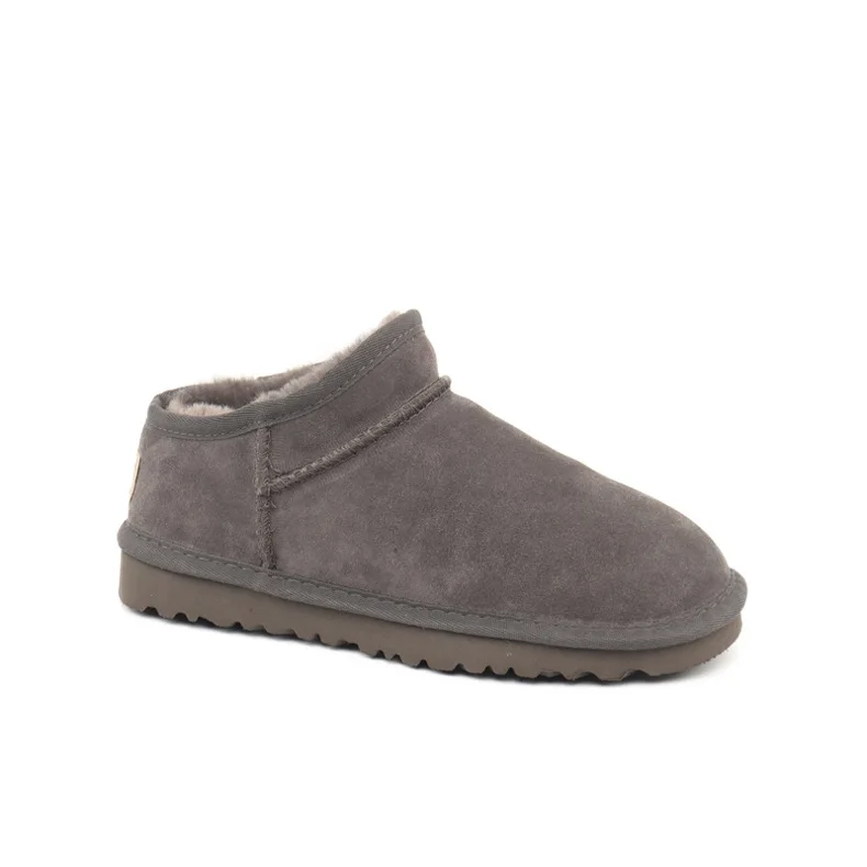 2023 Fashion Winter Fur Lazy Snow Boots Warm Travel Outdoor Slip On Shoes For Women Classic Cow Leather Round Toe Ankle Boots 2023 Fashion Winter Fur Lazy Snow Boots Warm Travel Outdoor Slip On Shoes For Women Classic Cow Leather Round Toe Ankle Boots