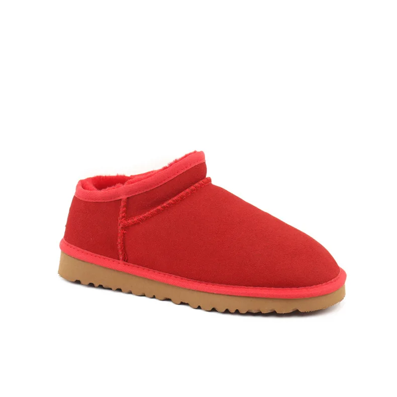2023 Fashion Winter Fur Lazy Snow Boots Warm Travel Outdoor Slip On Shoes For Women Classic Cow Leather Round Toe Ankle Boots 2023 Fashion Winter Fur Lazy Snow Boots Warm Travel Outdoor Slip On Shoes For Women Classic Cow Leather Round Toe Ankle Boots